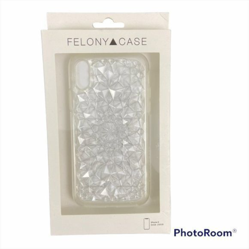 NWB FELONY CASE‎ IPHONE X Clear Geometrical Design Case